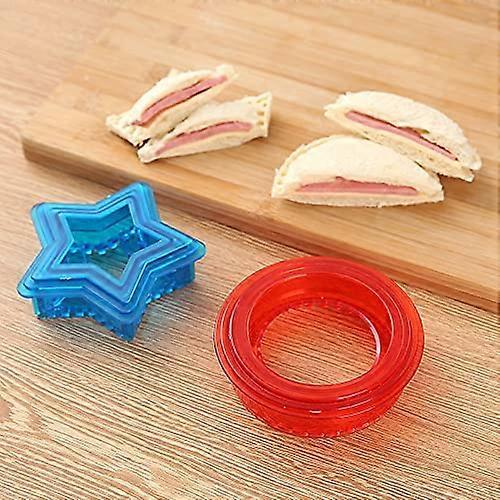 Cookie Cutters Geometric Sandwich Cutter and Sealer Set Food-Grade PP Durable Convenient Portable Easy Operation