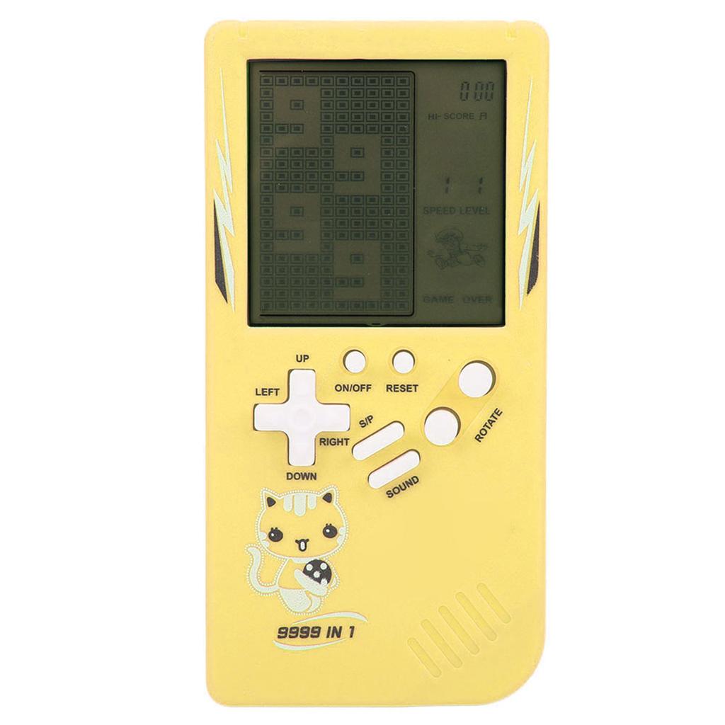 Game Console Portable Large Screen Pocket Game Console Classical Children Game ToysYellow