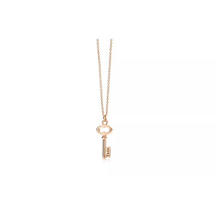 Tiffany & Co. Tiffany Keys Collection Oval Key 18K Rose Gold Necklace Women necklace 60011534