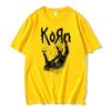 Американский певец Рок Korn Принт Графическая футболка Лето Короткий рукав Футболки Топы Уличная одежда Повседневные Футболки из чистого хлопка Мужские
