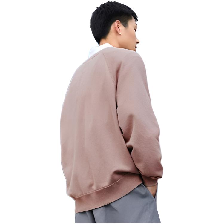 Li Ning вышитый свободный свитер повседневный свитшот унисекс толстовка Bark-Brown AWDRA37-2