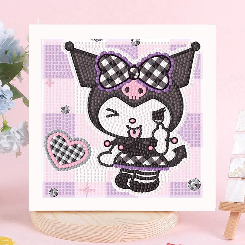 Детская алмазная мозаика Sanrio с наклейками-рамкой - Набор для самостоятельного изготовления, ручная работа, подарок