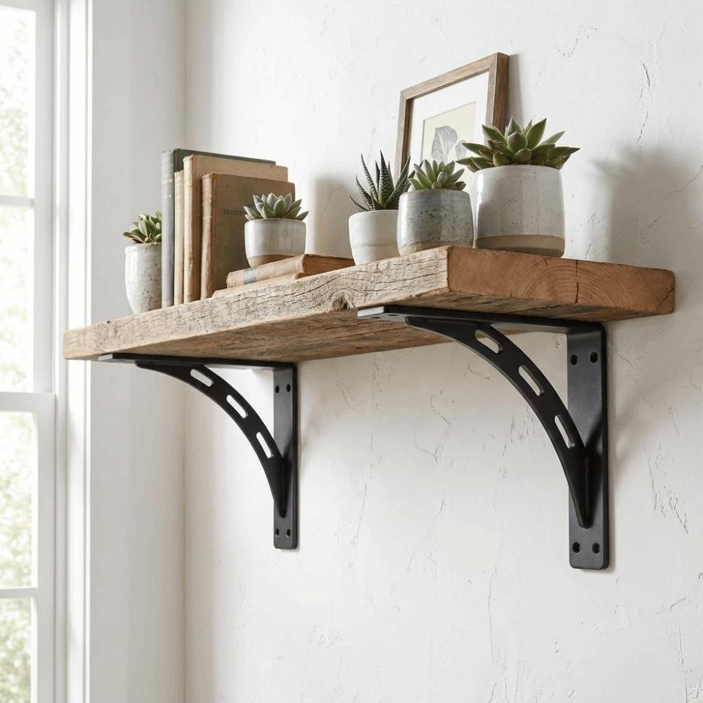 Solid Material Floating Shelf Bracket Triangular Design Hidden Shelf Bracket Storage Shelves