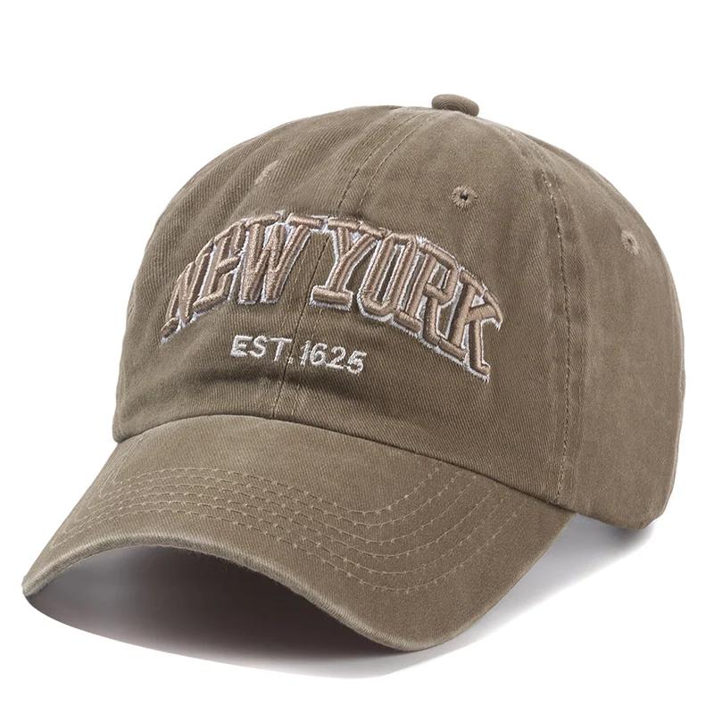 Хлопковая кепка New York с эффектом стирки для мужчин и женщин, кепки Snapback, бейсболки, защита от солнца, кепка, кепка папы, кепка для улицы