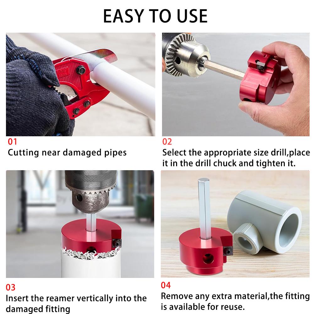 PPRK6 Пластиковый 6 шт. расширитель для трубных фитингов Содержит PPR75/100/150/200/300/400 Для стандартных сверл 1/2" Инструмент для расширения труб из ПВХ