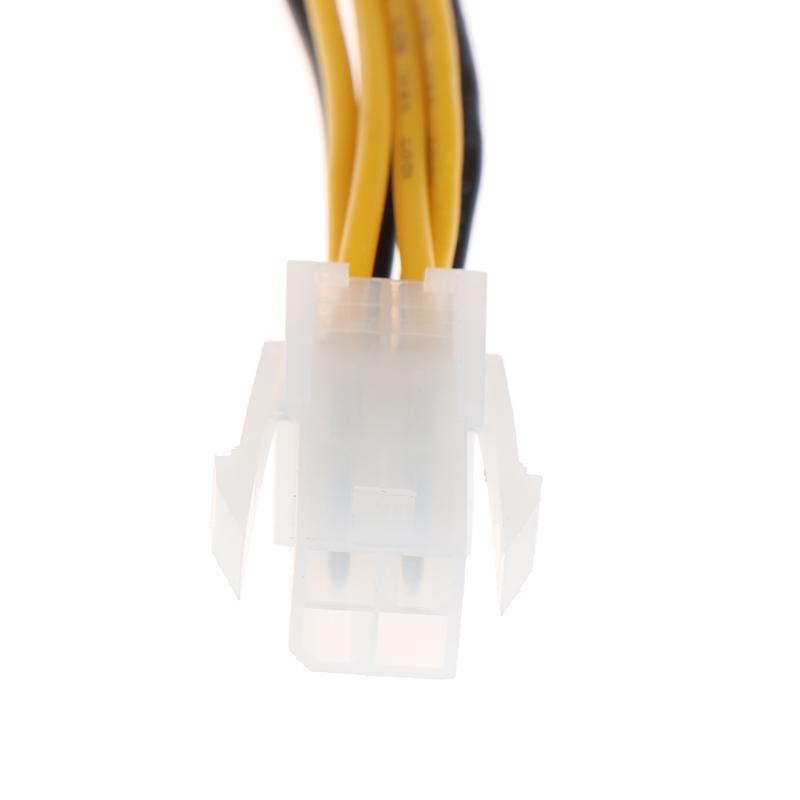 1Pc 4 Pin Male To 8 Pin Female Lead Extension To Cpu Power Converter Cable