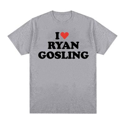 Забавная футболка с рисунком «Я люблю Райана Гослинга», мужская и женская модная одежда с круглым вырезом, футболки, летняя повседневная футболка большого размера из 100% хлопка
