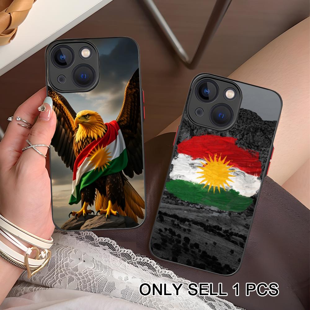 Kurdistan Flag Silicone Mobile Phone Case for iPhone 17 16 15 14 13 12 11 X XR XS Air Pro Max Plus Mini Colorful Cover