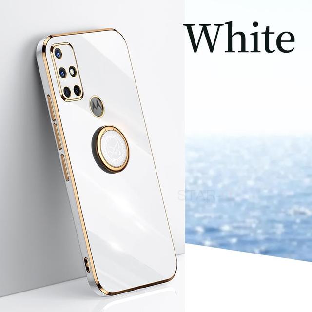 Чехол-держатель с покрытием для Motorola Moto G30 G20 G60 G50 G10 G52 G22, чехол-подставка Moto 20 E20 E7 G9 Plus G8 Play Power, мягкий силиконовый чехол для телефона с подставкой