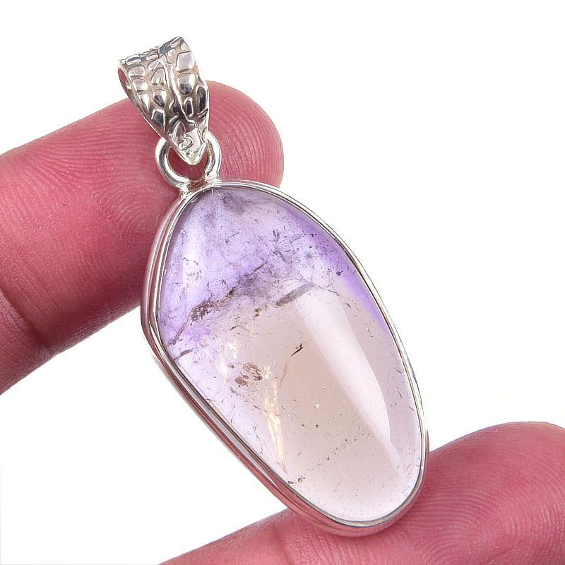 Natural Ametrine Gemstone Handmade 925 Solid Sterling Silver Pendant 1.75" C7I96