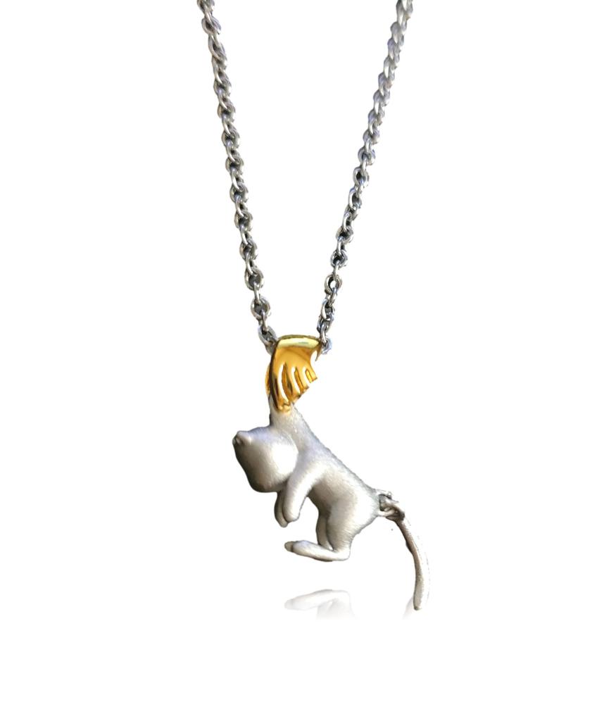 Цумамаре Кошка Ожерелье Серебряный Кот Животное Аксессуар Милый Подарок На День Рождения Мужчины Женщины Кошка Дамы Мужской