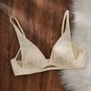 Small milk skin summer seamless breathable rabbit ear underwear women's micro-gathering no steel ring anti-sagging breast bra