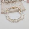 Baroque Natural Pearl & Daisy Beaded Clavicle Necklace - Light Luxury Style