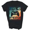 Level 40 Unlocked Video Game 40th Birthday Years Old Unisex Shirt Gift