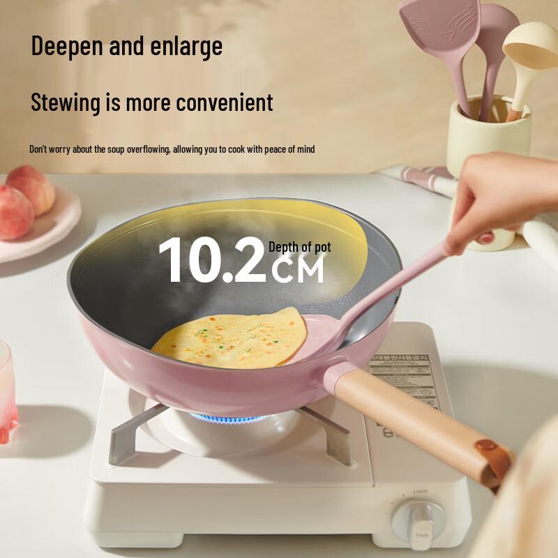 Lanmi Titanium Crystal Non-Stick Wok
