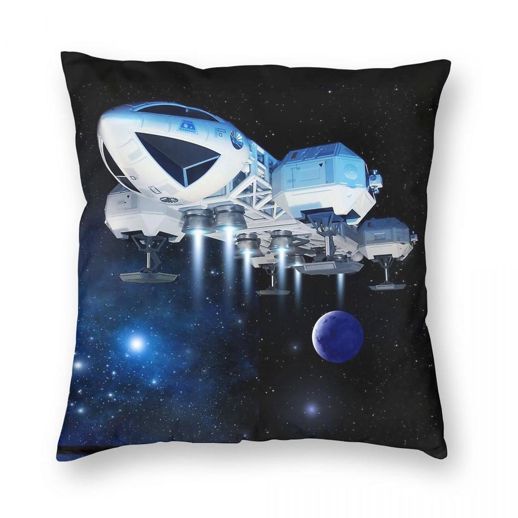 Space Eagle Thrusters Square Pillowcase Polyester Linen Velvet Pattern Zip Decor Pillow Case Sofa Seater Cushion Cover