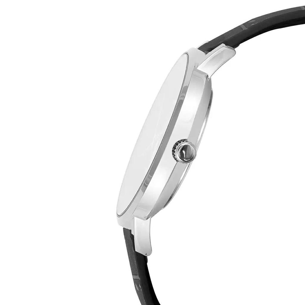 Men's Watch with a Black Leather Strap, Black Leather Men's Watch, Casio