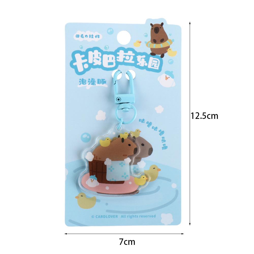 Capybara Capybara Keychain Acrylic Kapibara Pendant Cartoon Capibara Bag Hanging  Hanging Accessory