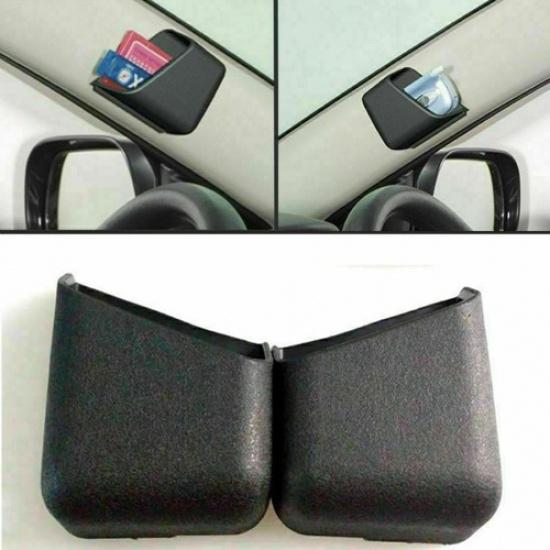 2x Auto Car Interior Accessories Organizer Storage Bag Box Holder Black For Keys