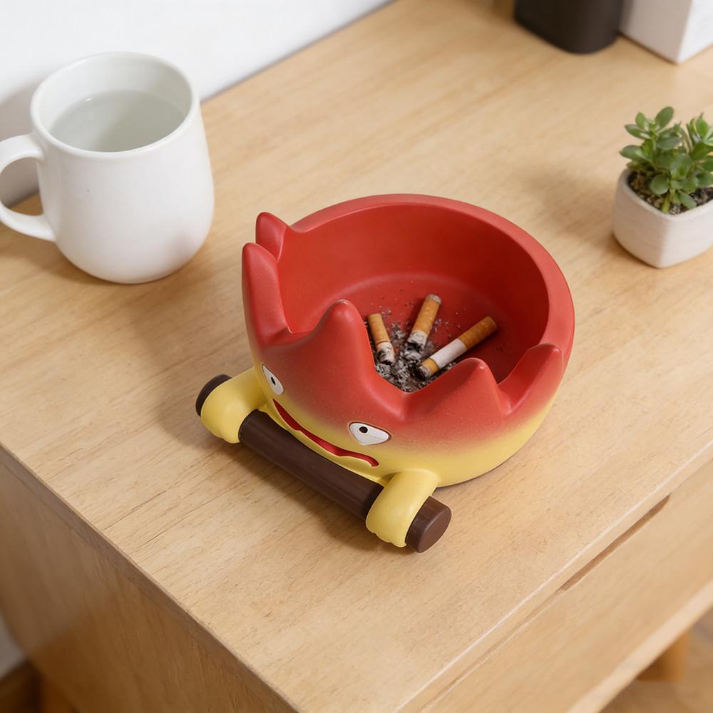 Cartoon Cute Little Flame Ashtray Home Desktop Ornament Creative Fire Shaped Ashtray Anti Fly Ash Ashtray Decoration Gift