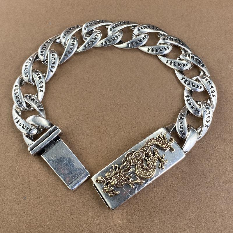 Men's Dragon Head Bracelet Fashion Solid Flying Dragon Bracelet Retro Dominance