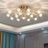 Современные хрустальные потолочные светильники, светодиодные светильники для коридора, потолочные светильники для гостиной, кухни, золотые светильники для спальни, lampara светодиодные techo