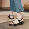 Обувь One Word Open Toe Apricot Beach Outdoor Platform No Cabble Summer Flat Rubber Sandals for Women Женская обувь