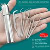 304 Stainless Steel Recyclable Dental Floss Toothpick & Interdental Cleaning Tool