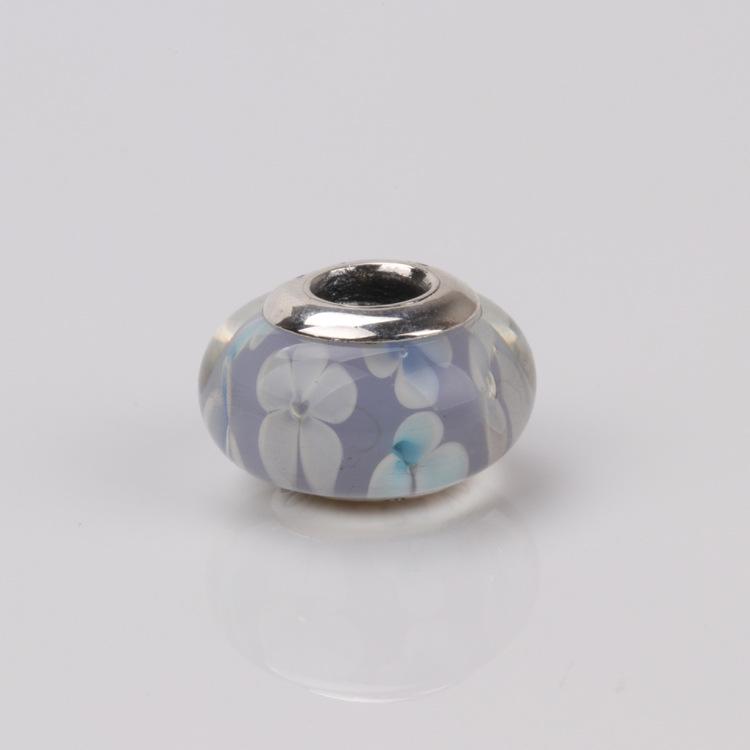 Бусины-цветы из муранского стекла из стерлингового серебра 925 пробы для браслета Pandora - Весенняя коллекция DIY Ювелирный аксессуар Подарок