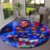 France National Football Team Round Area Rug,Carpet Rug for Living Room Bedroom Sofa Playroom Decor,Non-slip Floor Mat