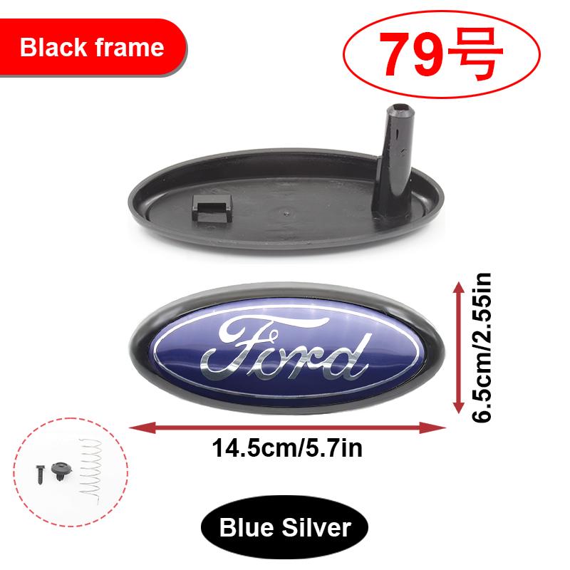 Car Front Hood Emblem For Ford Focus Fiesta Ranger Mondeo S-MAX Kuga Mustang F150 F250 F350 MK2 Rear Boot Trunk Logo Accessories CVX1