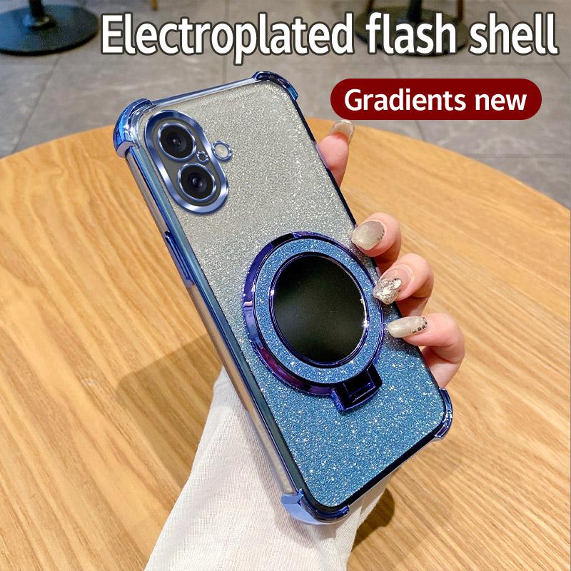 Противоударный чехол для телефона 6D с блестящим зеркальным кольцом для Google Pixel 7 8 9 10 Pro XL Google Pixel 9A 8A 7A 10 9 8 7 Pro 5G Мягкая накладка