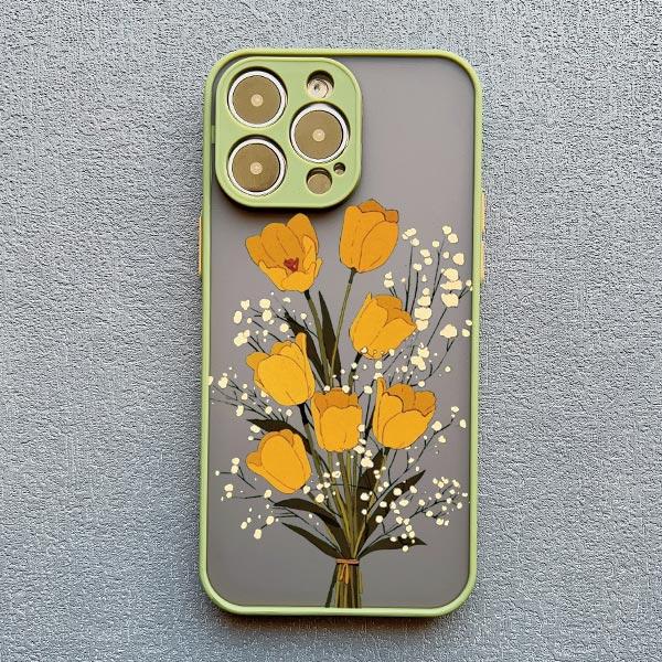 Дизайн чехла для телефона с букетом цветов и листьев Для iPhone 15 14 13 12 11 Pro Max Plus Mini 7 8 Plus SE X XR XS Роскошная защитная крышка