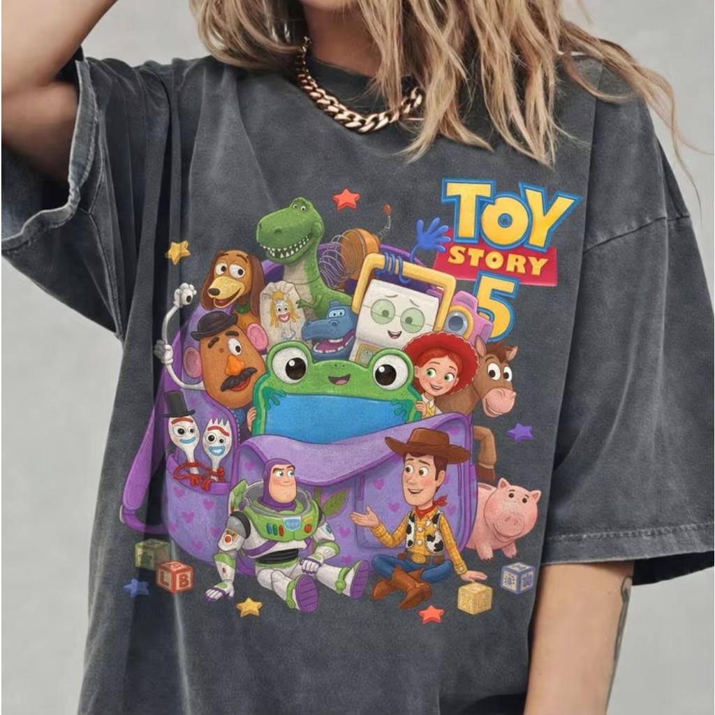 Toy Story 5 Movie T-shirt Men Women Oversized Streetwear Y2k Short-sleeved Unisex Casual Loose Comfortable Soft Female Male Clothing