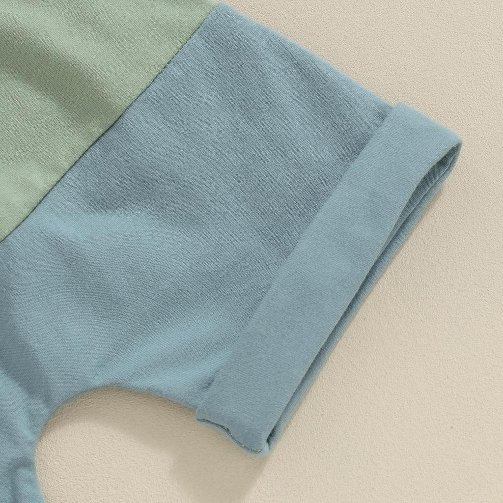 2Pcs Baby Boy Summer Outfits 6M 12M 18M 24M Sleeveless Contrast Color Pocket Tank Tops + Shorts Set Toddler Clothes