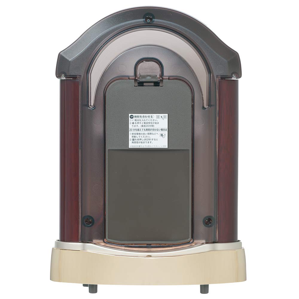 Seiko Clock Standard Table Brown Wood BY237G SEIKO Radio-Controlled Clock, Finish,
