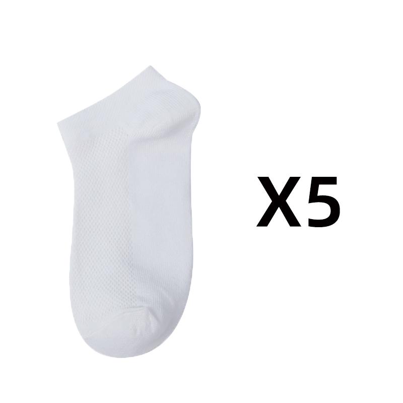 5Pairs Summer Women Cotton Short Socks White Black Gray Breathable Ankle Low Cut Casual Socks