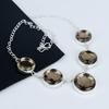 Beautiful Smoky Topaz Gemstone Handmade 925 Sterling Silver Necklace, Smoky Topaz Silver Necklace For Wife, Unisex Necklace Wadding Gift