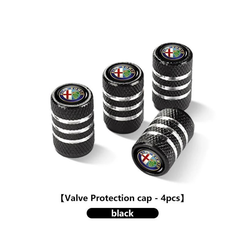Hub Caps 4Pcs Car LOGO Tire Valve Cap Waterproof Auto Accessories For Alfa Romeo Giulietta GT 159 147 156 Mito Brera Giulia SpidEP3