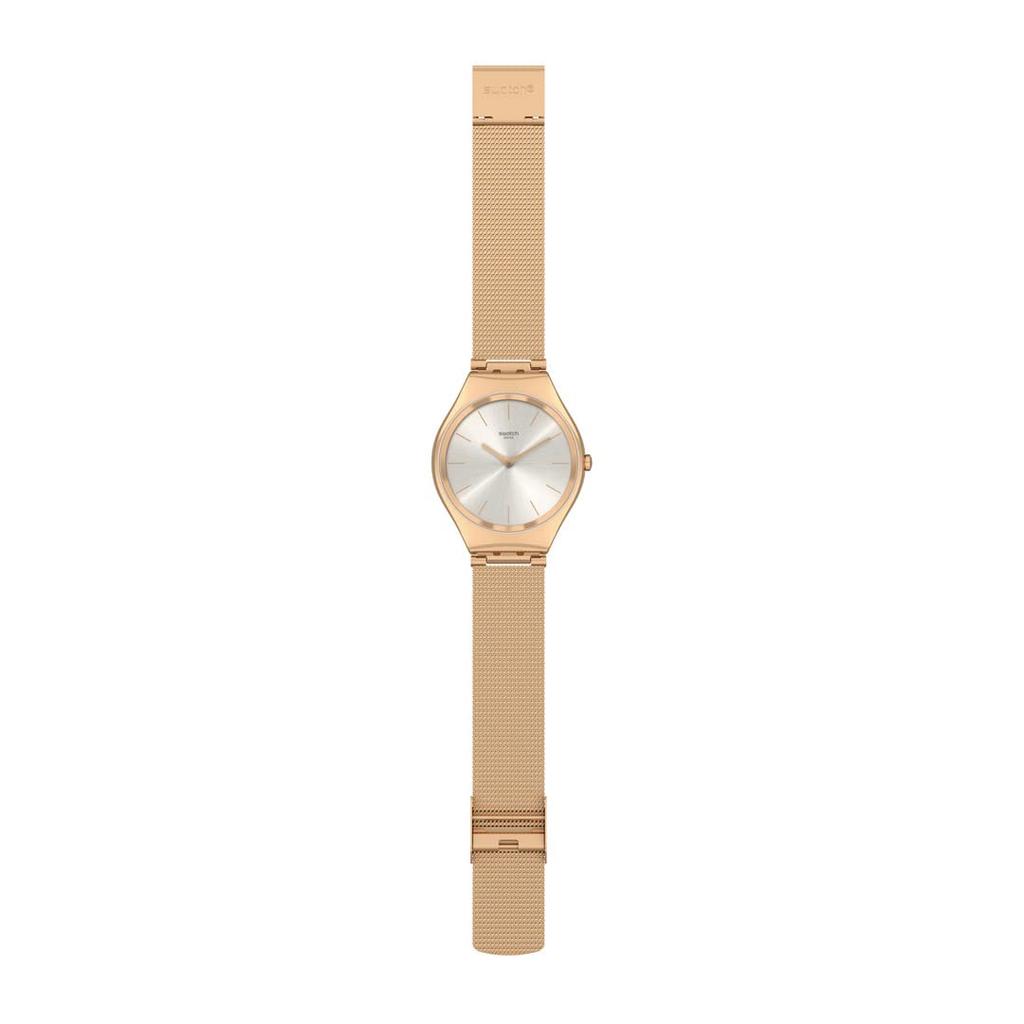 Смотреть Swatch CONTRASTED SIMPLICITY SKIN Irony SYXG120M Pink [Swatch]