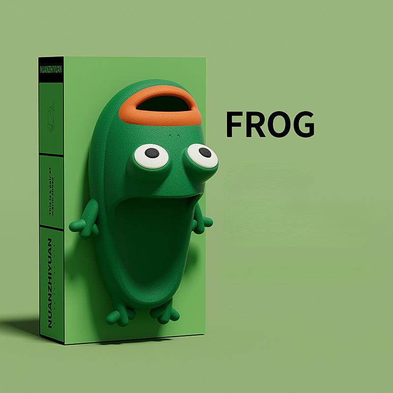 Модные женские новые милые тапочки-лягушки женские мужские летние туфли с героями мультфильмов для пар забавные домашние тапочки для ванной на открытом воздухе обувь на платформе