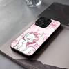 Милый Чехол для Телефона M-Mary Cat Для IPhone 17 Air 16 E Pro Max 15 14 13 Mini 12 Pro 11 Max Plus Черная Стеклянная Крышка