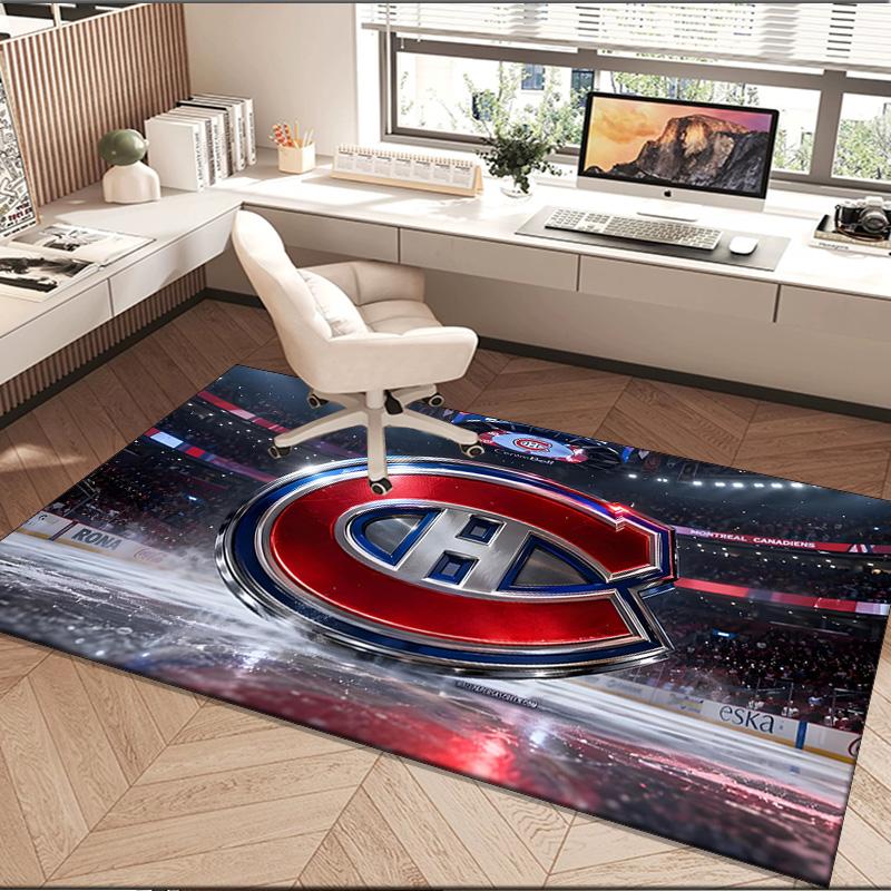 Canadiens Area Rug Suitable for Indoor And Outdoor,Carpets for Playroom, Homes, Offices, Living Rooms,Home Decor,Christmas Fan Gift
