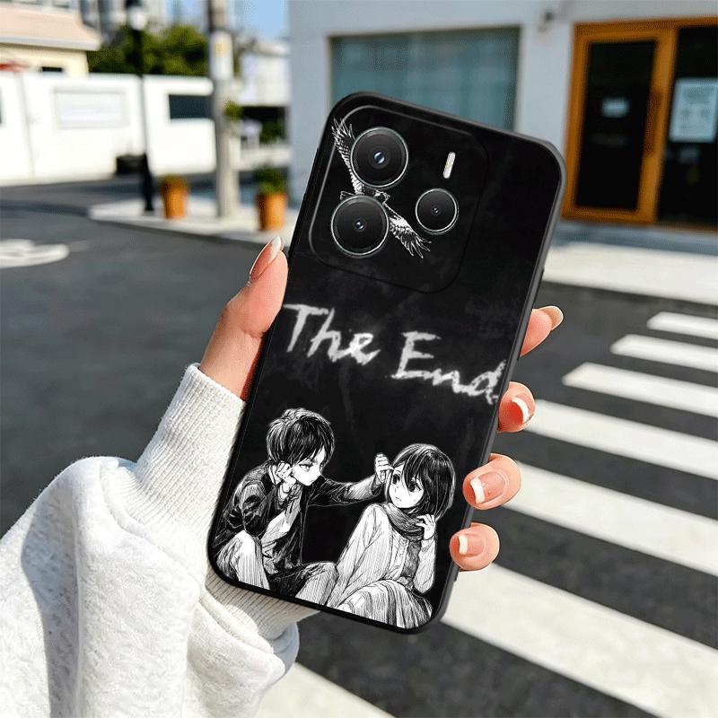 A-Attack On T-Titan Mikasa Soft Phone Case for Xiaomi Redmi Note 12 13 14 15 Pro Plus 11 12S 11S 11T 10 4G Black Cover Back Shel