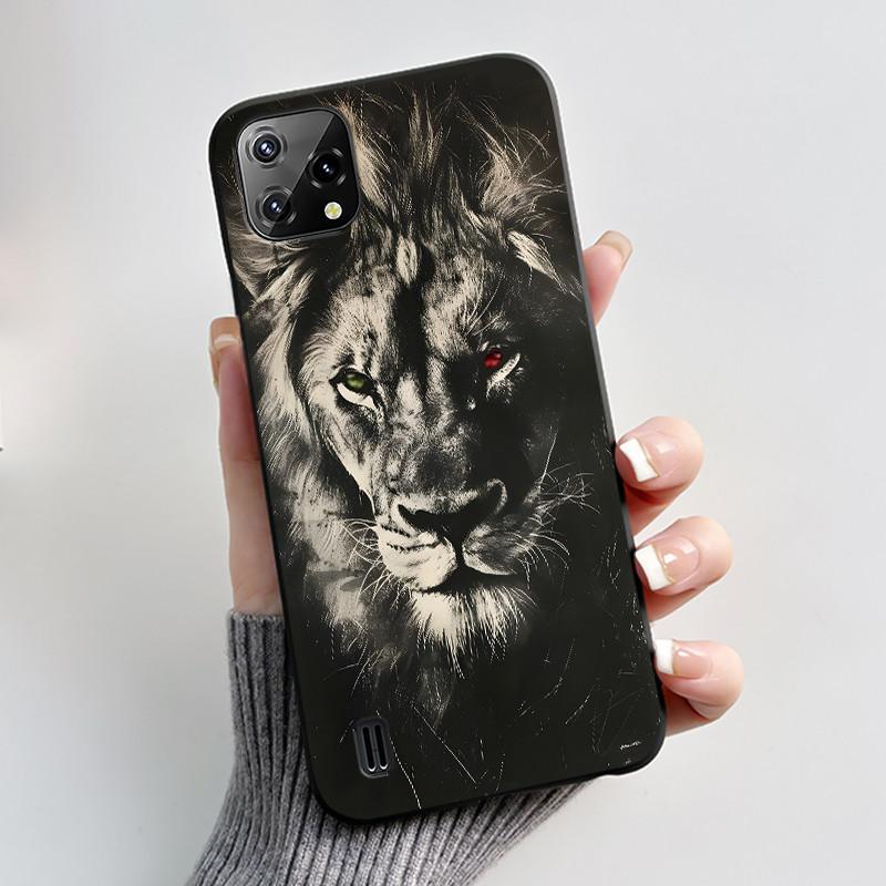 Чехол для Blackview A55 Oscal C60 Задняя крышка Роскошный Милый Любовь Кролик Смешной Узор Черный ТПУ Мягкий Силикон Защитный Чехол для Телефона