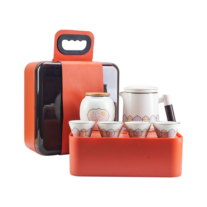 Meishi Kung Fu Travel Tea Set Car Outdoor Travel Portable Simple Tea Pot Enterprise Gift Box