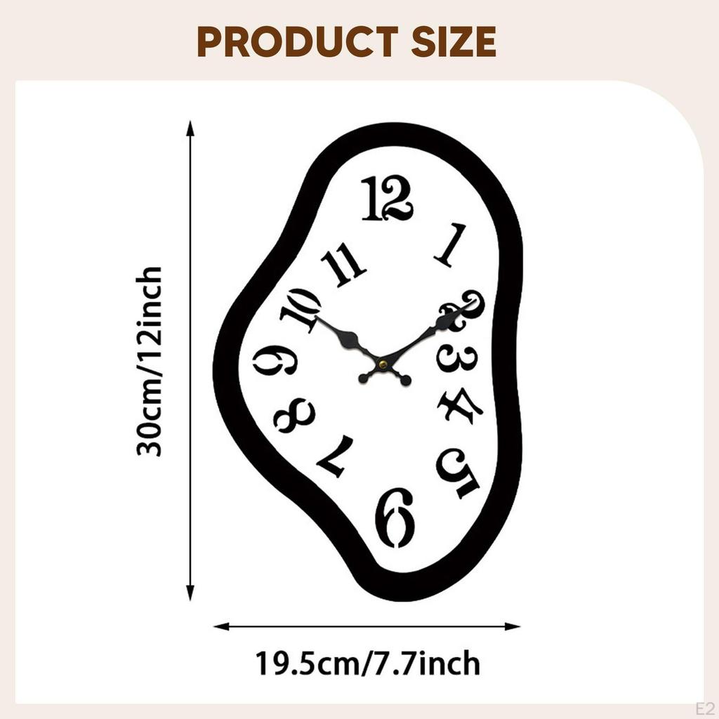 Плавление Настенные часы Часы Спальня Кухня Декоративный Подарок Подвесные Бесшумные для Вечеринки Фермерский дом