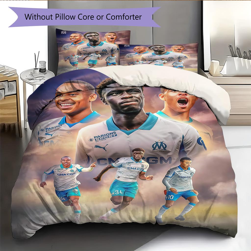 Marseille Pattern Bedding Quilt Set Quilt Cover Pillowcase Home Decoration Birthday Gift (1 * duvet cover + 2 * pillowcase, without core)