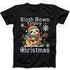 Sloth Down Enjoy Christmas Best Seller Funny Gift Tee Black T Shirt 153