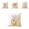 Premium Quality Rabbit Pillowcase Linen Sofa Throw Pillow Cover For Charming Home Decor